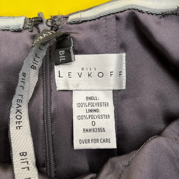 Bill Levkoff Style 188 in Charmeuse Strapless Formal Dress, Pewter #457, Size 0 - Picture 11 of 16